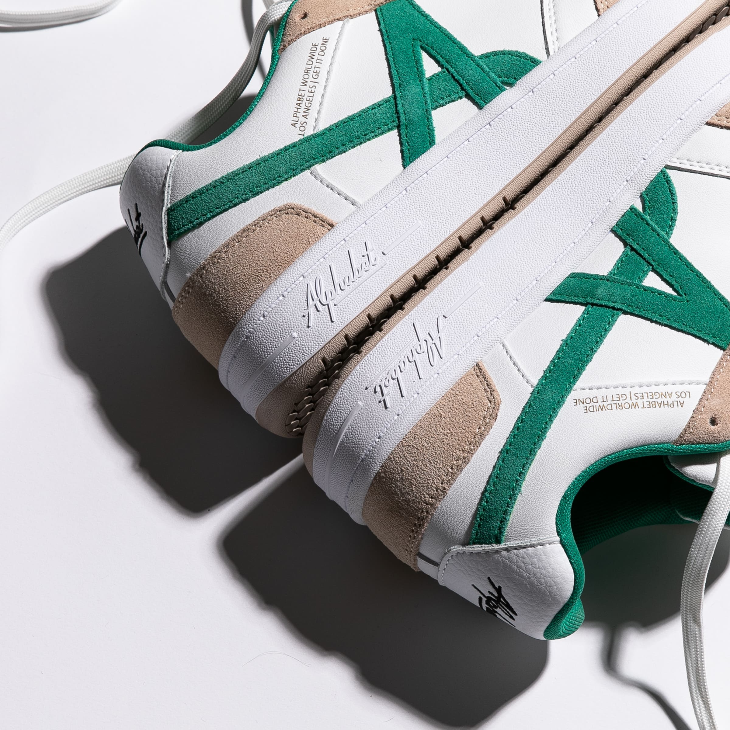 Beverly Low 567 White/Green/Beige — Side